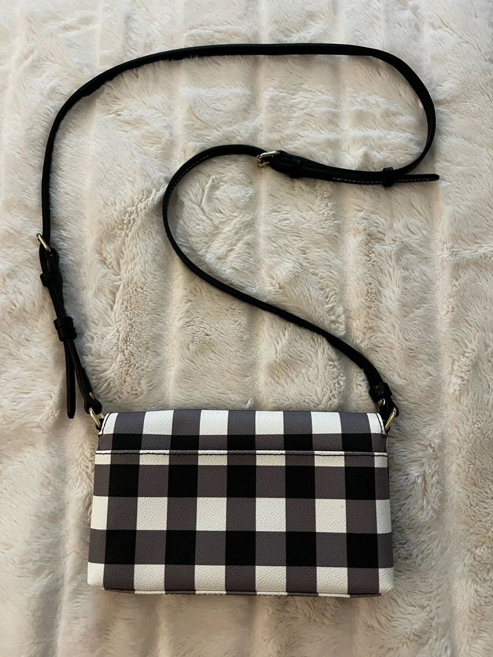 Dooney & Bourke Tucker Betsy Black White Check Crossbody Bag